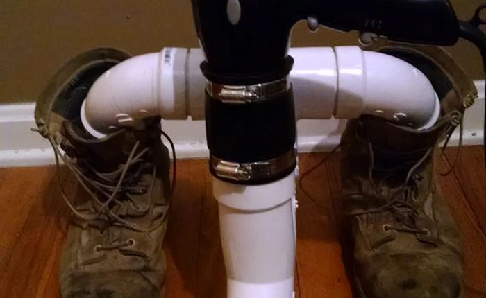 Nắng đã có mũ, mưa đã có dù, giày ướt đã có ... máy sấy giày tự chế