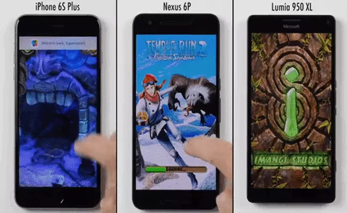 iOS cho Windows 10 và Android "hít khói" trong cuộc đua tốc độ