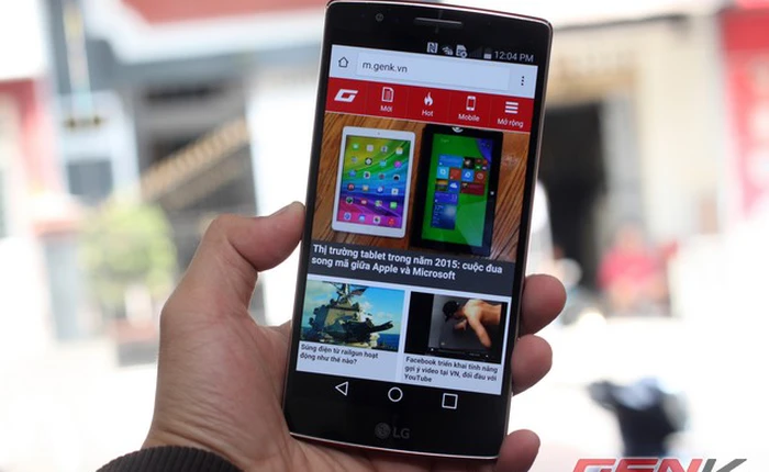 Mở hộp smartphone màn hình cong LG Flex 2 tại Việt Nam