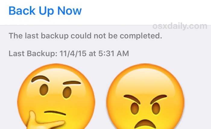 Cách khắc phục iPhone báo lỗi khi sao lưu dữ liệu lên iCloud