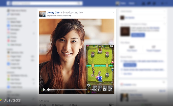 BlueStacks dần trở thành nền tảng với việc tích hợp Facebook Live