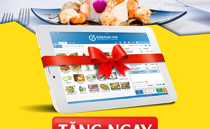 Tặng ngay máy tính bảng khi mua phần mềm quản lý nhà hàng, quán cafe