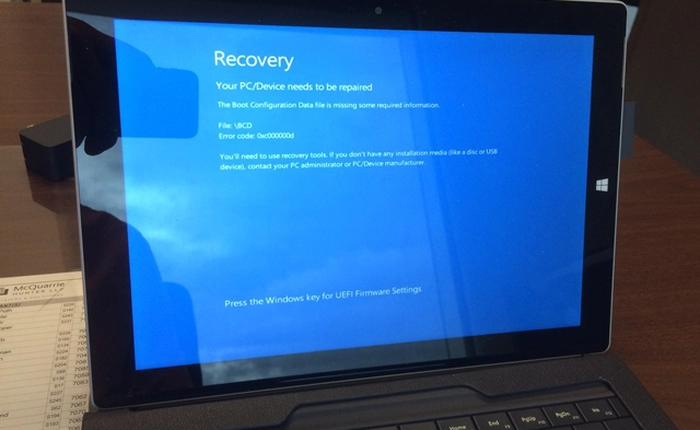 Hướng dẫn chi tiết cách khắc phục lỗi 0xc000000d trên Surface