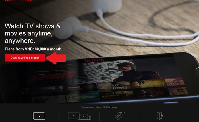 Hướng dẫn xem phim Netflix miễn phí 1 tháng