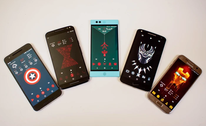 Trọn bộ theme điện thoại Android theo phong cách Civil War: Captain, Iron Man, Spider Man