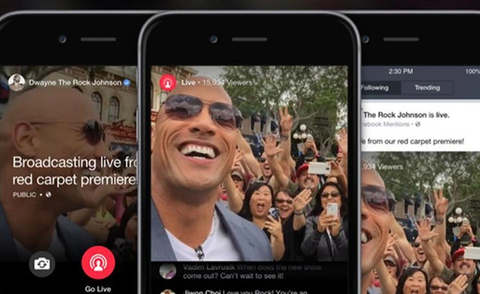 Facebook trả tiền để các trang tin và người nổi tiếng sử dụng Facebook Live