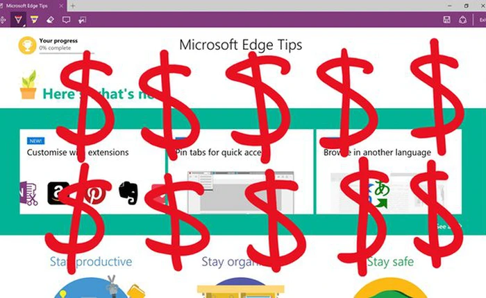 Chả cần làm gì, chỉ cần dùng Microsoft Edge, bạn cũng có thể kiếm được tiền