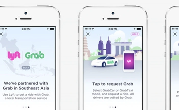Lyft và Grab hợp tác, cho phép người dùng gọi chéo xe