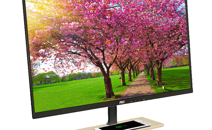 AOC ra mắt màn hình tích hợp sạc không dây vào phần chân đế, nắm bắt đúng thói quen của người dùng