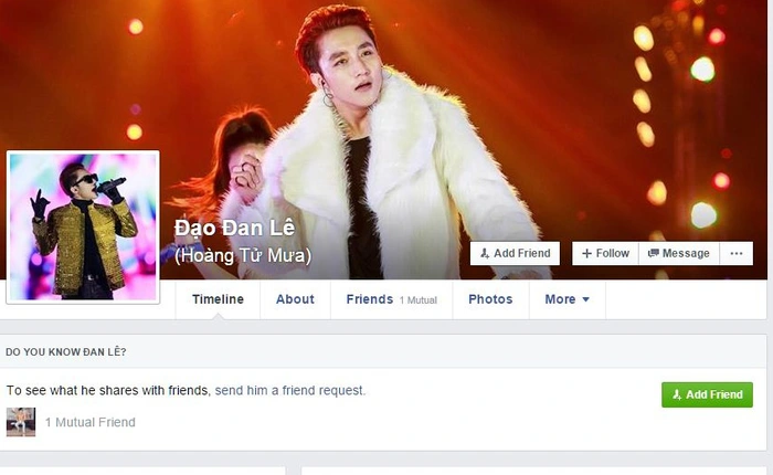 Hết Vũ Đình Dũng, đến lượt Facebook Sơn Tùng MTP hóa thành Đạo Đan Lê