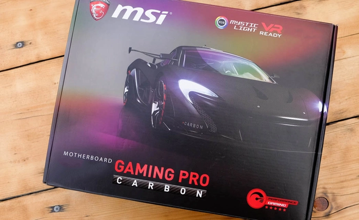 Mở hộp bo mạch chủ MSI GAMING PRO CARBON: Hỗ trợ Kaby Lake, các khe cắm được bọc thép, đèn LED RGB nhiều màu sắc