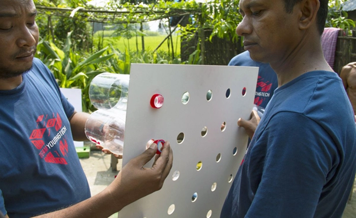 Hướng dẫn cách chế tạo điều hòa không cần điện từ vỏ chai nước ngọt như ở Bangladesh