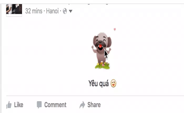 Hướng dẫn đăng status Facebook bằng sticker