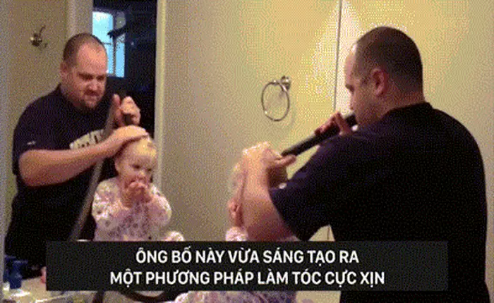 [Video] Ông bố của năm: phát minh phương pháp làm tóc khiến mọi cô con gái đều thích mê