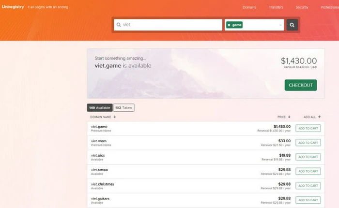 ​Tên miền .game chính thức ra mắt