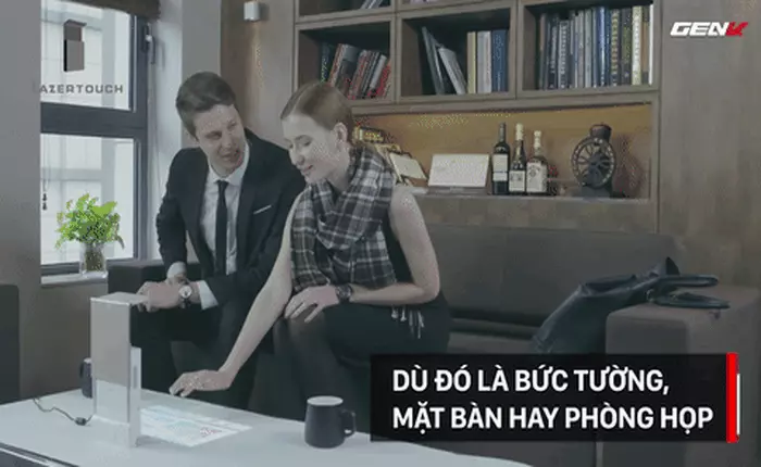 [Video] Máy chiếu biến mọi mặt phẳng thành màn hình cảm ứng smartphone Android