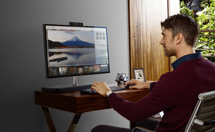 HP Envy AIO 27, máy tính All-in-one chỉ dày 15mm, webcam tự ẩn đi khi không dùng