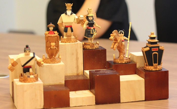 Cận cảnh bàn cờ vua in 3D độc nhất Việt Nam với tạo hình Thánh Gióng, Yết Kiêu, Âu Cơ...