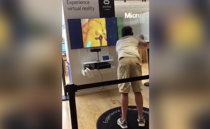 Anh chàng xui xẻo trải nghiệm kính VR chân thực nhất thế giới: Game ảo nhưng đau thật