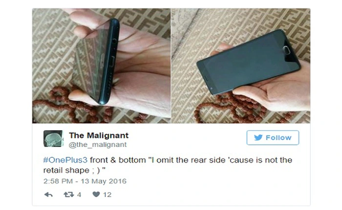 Lộ diện ảnh mới của OnePlus 3 với thiết kế thân kim loại