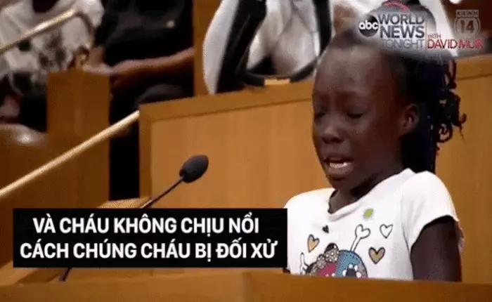 Bài phát biểu của bé gái da màu 9 tuổi gây chấn động trên toàn nước Mỹ