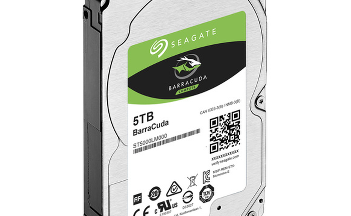 Seagate ra mắt ổ cứng 5TB cho laptop, giá chưa tới 2 triệu đồng