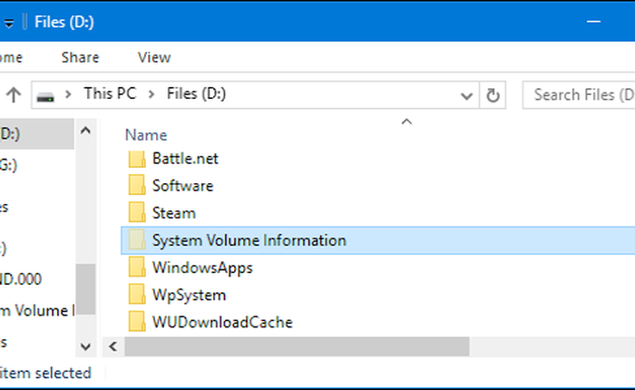 Thư mục System Volume Information là gì, bạn có thể xoá nó không?