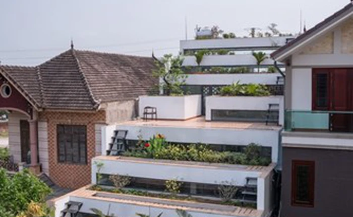 Ngôi nhà ống 3 tầng có mái là ruộng bậc thang ở Hà Tĩnh được báo Mỹ hết lời khen ngợi