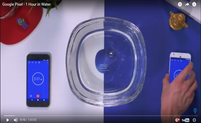 Chuyện gì sẽ xảy ra khi nhúng chiếc điện thoại Google Pixel vào nước trong thời gian 1 giờ đồng hồ?