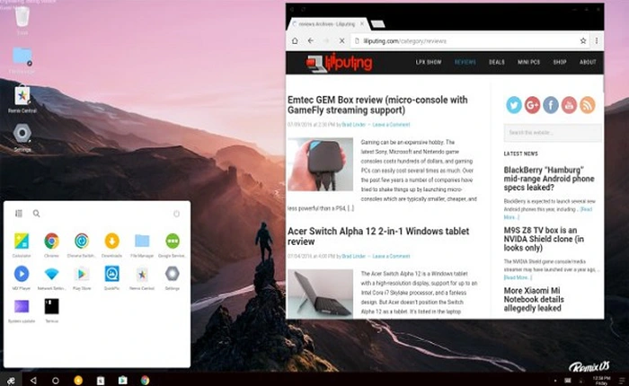 Remix OS cập nhật phiên bản 3.0 dựa trên Android 6.0, cho phép chạy nhiều ứng dụng multi-window