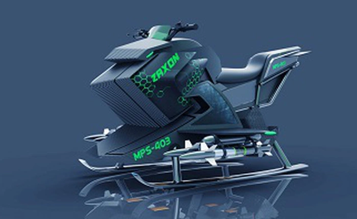 Chiêm ngưỡng thiết kế ban đầu của mô tô bay chiến đấu, vận tốc 240 km/h, mang được 4 quả tên lửa