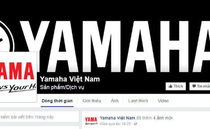 Lại thêm Yamaha bị giả mạo fanpage để lừa đảo