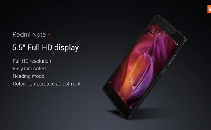 Xiaomi ra mắt Redmi Note 4 dùng Snapdragon 625, RAM 4GB, camera cải tiến, thêm màu đen nhám