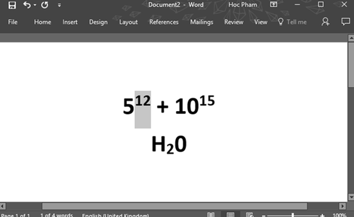 Vợ làm văn phòng hỏi chồng làm CNTT cách chỉnh độ cao số mũ trong Word, bạn biết làm không?