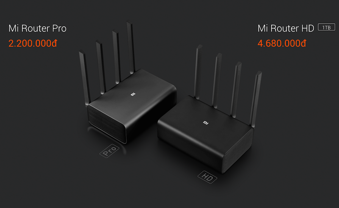 Xiaomi chính thức ra mắt Mi Router Pro và Mi Router HD tại Việt Nam, giá 2.2 và 4.7 triệu đồng