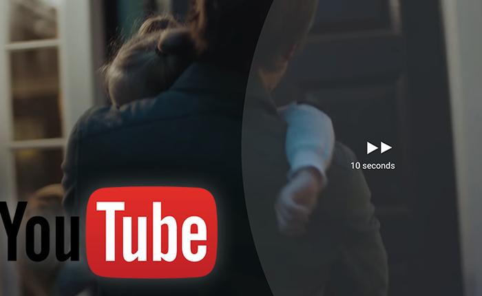 Tua 10 giây trên YouTube giờ đây chỉ cần 2 lần tap