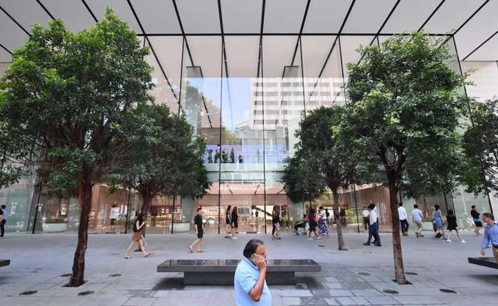 Quang cảnh cửa hàng Apple tại Singapore trước ngày khai trương 27/5