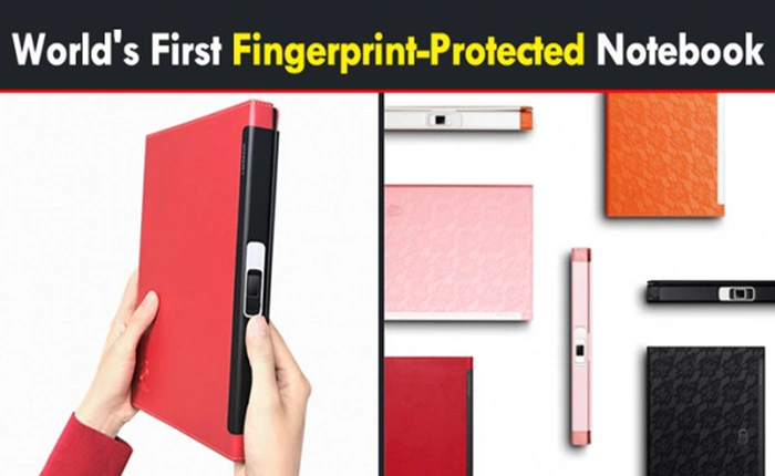 Quyển sổ siêu bảo mật với cảm biến vân tay, không phải chủ đừng hòng mở