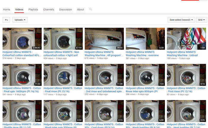 Suốt 9 năm trời, kênh YouTube này đều đặn tải lên hơn 3.000 video về cảnh máy giặt đang quay, có cái đạt 1 triệu views