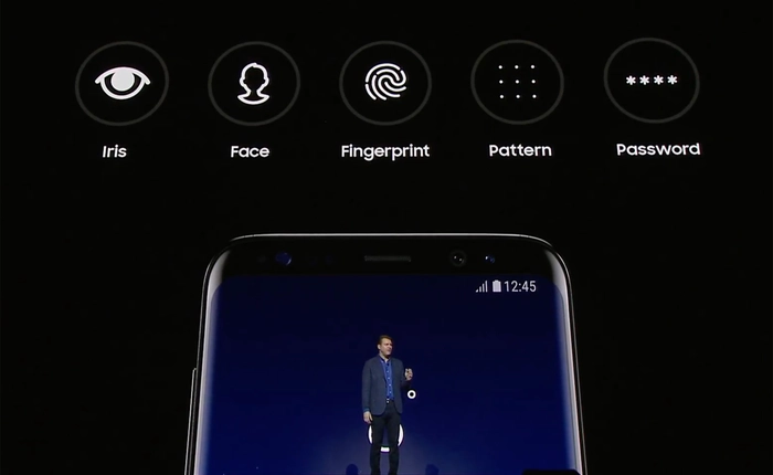 Có thể đăng nhập vào trang web bằng cách sử dụng nhận diện khuôn mặt trên Galaxy S8
