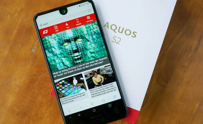 Trên tay Sharp Aquos S2: viền màn hình siêu mỏng, camera kép xóa phông ấn tượng