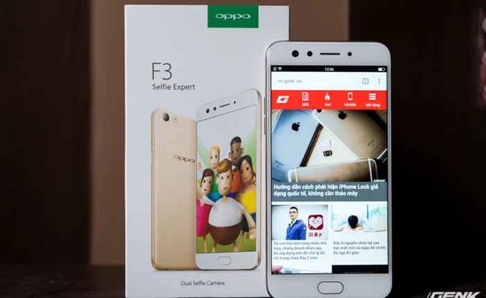 Mở hộp OPPO F3: tiếp tục phát huy camera selfie kép, đánh mạnh vào phân khúc tầm trung
