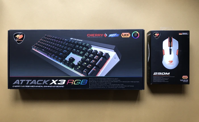 Đánh giá combo chuột bàn phím Cougar Attack X3 RGB và Cougar 250M: rẻ mà quá chất