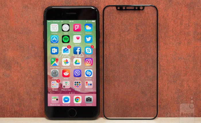 Xuất hiện tấm kính mặt trước được cho là của iPhone 8: kích thước nhỏ hơn cả Galaxy S8