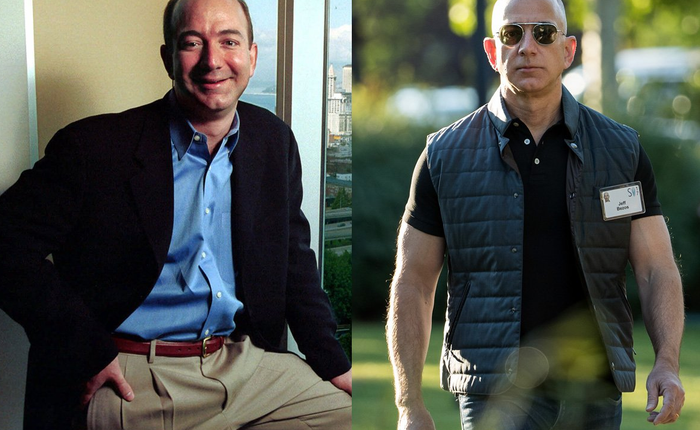 Bộ ảnh trước - sau cho thấy sự khác biệt lúc bạn mới khởi nghiệp và khi đã trở thành tỷ phú