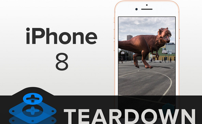 "Mổ bụng" chiếc iPhone 8 - Lưng kính rất bền nhưng đã vỡ thì gần như khỏi sửa!