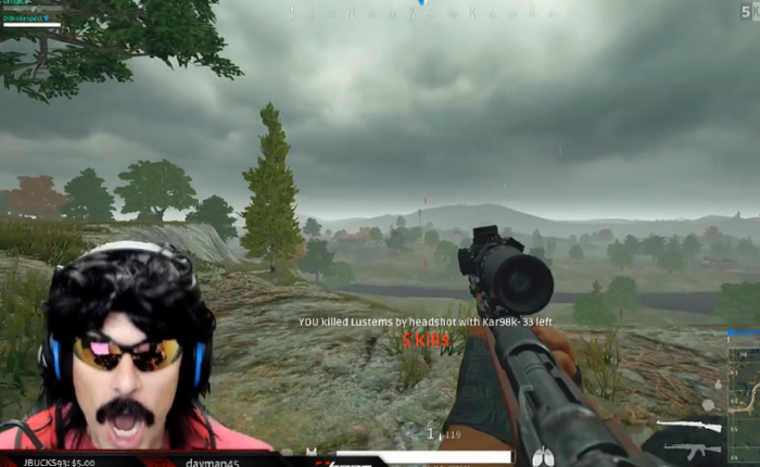 Bị game thủ CSGO thách thức, streamer PUBG thực hiện cú "headshot" từ khoảng cách không tưởng, giành được 100 USD