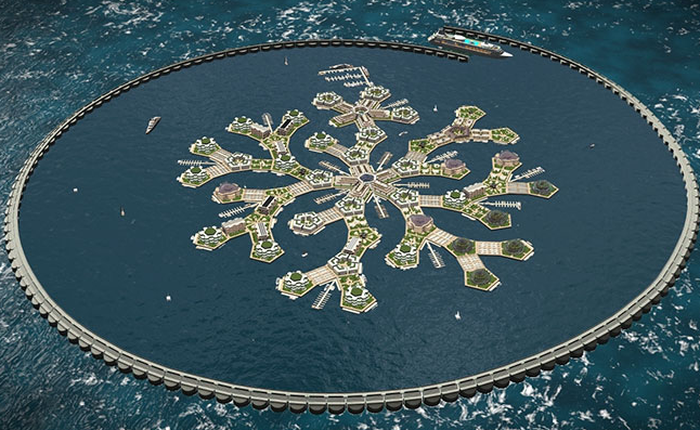 Thành phố nổi đầu tiên trên thế giới ngoài khơi Thái Bình Dương vào năm 2020 là một quốc gia khởi nghiệp, gọi vốn thông qua tiền ảo