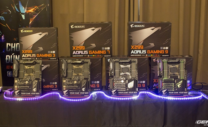 Trên tay dàn bo mạch chủ X299 Aorus màu mè và ấn tượng vừa xuất hiện tại Việt Nam