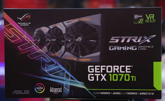 Mở hộp card đồ họa 1070 Ti phiên bản ROG Strix A8G của Asus đã về đến VN giá 16 triệu đồng